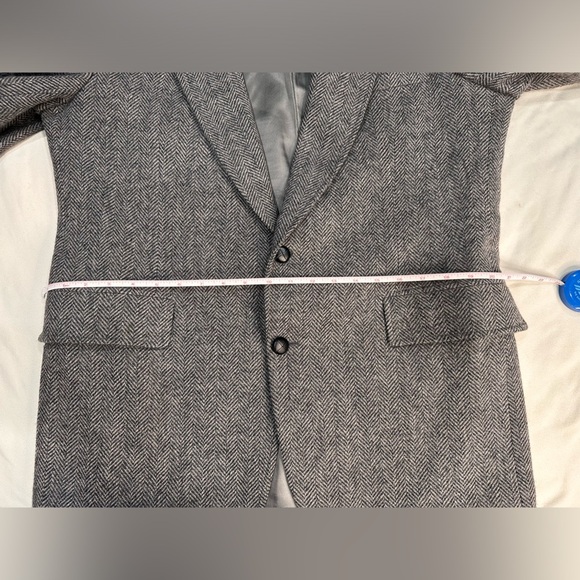 44L Adams Row USA Mens Vintage 2 Button Pure Wool Tweed Blazer Sport Coat Jacket - Picture 13 of 14